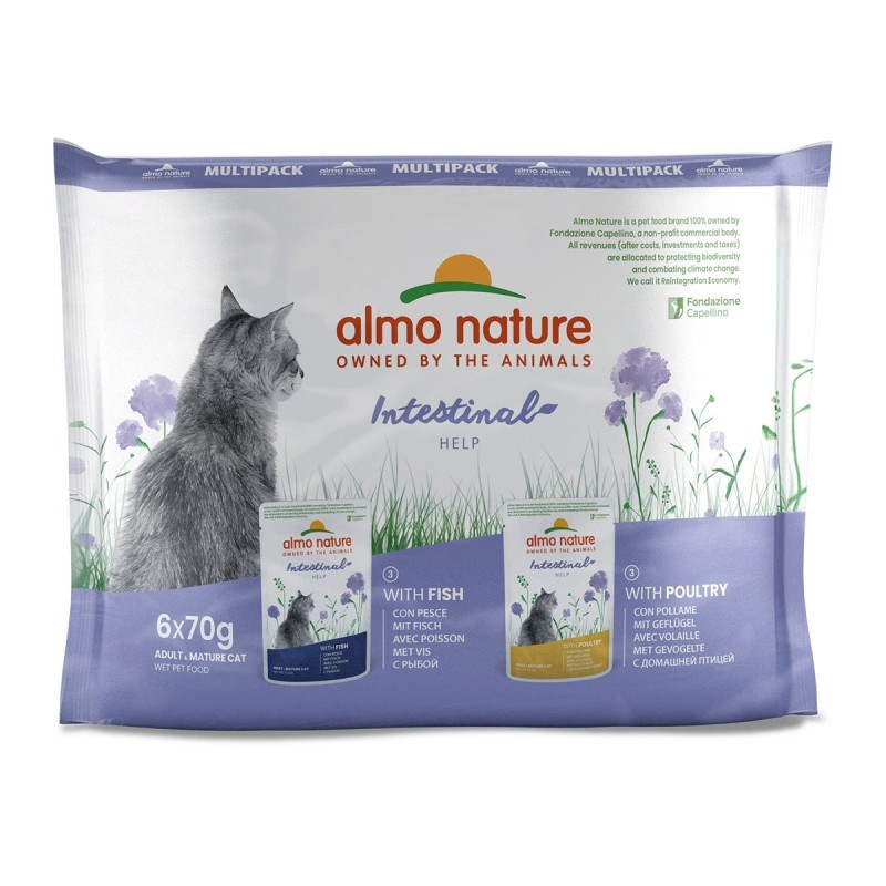 Almo Nature Holistic Digestive Help Multipack mit Fisch/Geflügel 2x6x70g