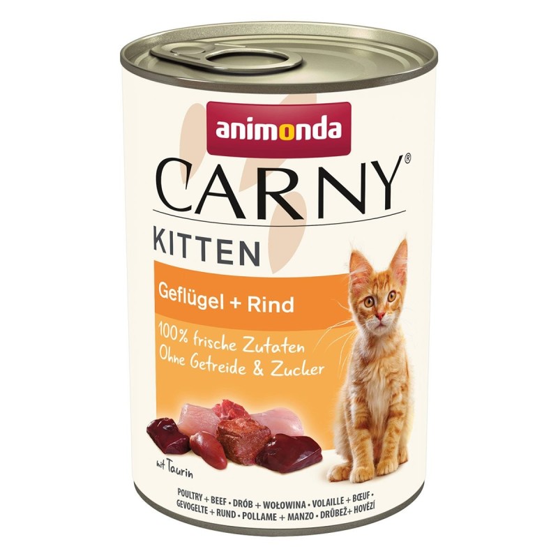 animonda Carny Kitten Gefügel und  Rind 24x400g