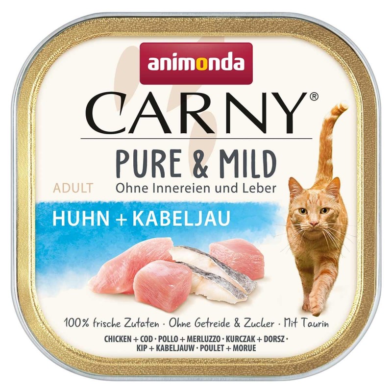 animonda Carny Pure / Mild Adult Huhn und  Kabeljau 32x100g