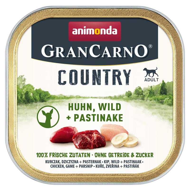 animonda GranCarno Country Huhn, Wild und  Pastinake 22x150g