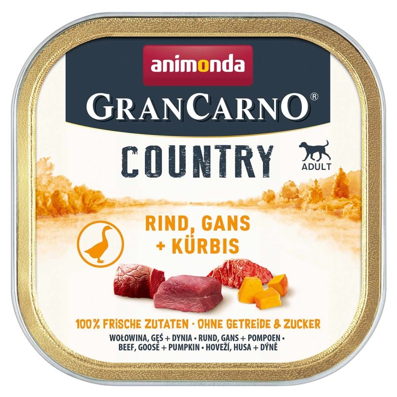 animonda GranCarno Country Adult Rind, Gans und  Kürbis 22x150g