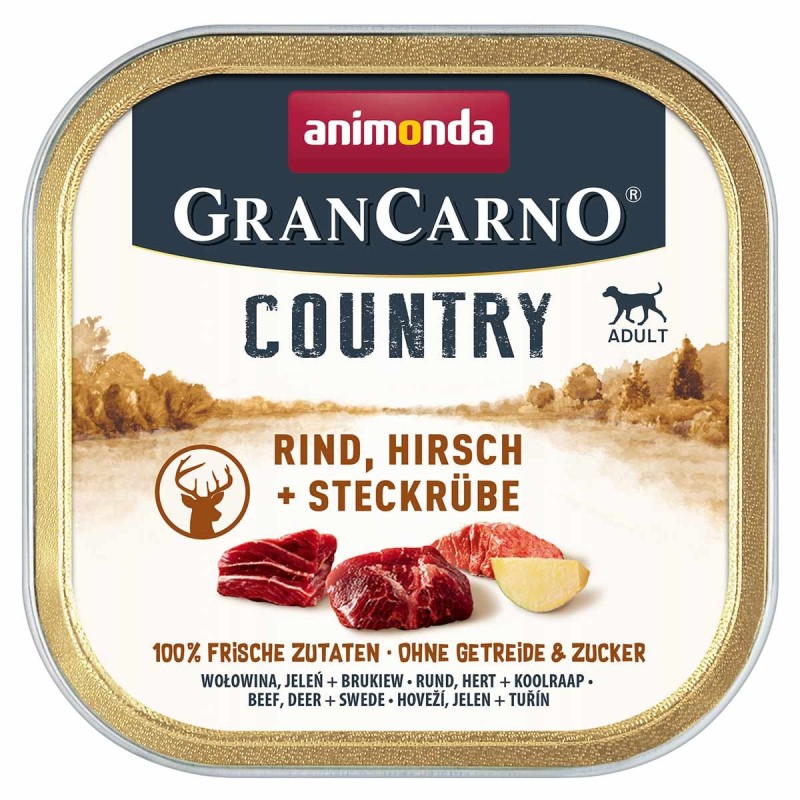 animonda GranCarno Country Rind, Hirsch und  Steckrübe 22x150g