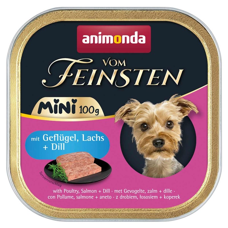 animonda vom Feinsten Mini Geflügel, Lachs und  Dill 32x100g