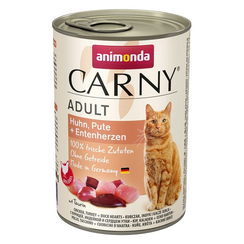 animonda Carny Adult Huhn, Pute und Entenherz 6x400g