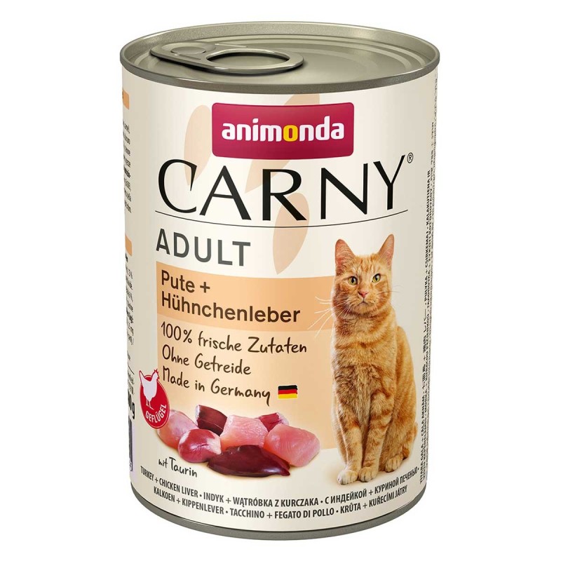 animonda Carny Adult Pute und  Hühnchenleber 24x400g