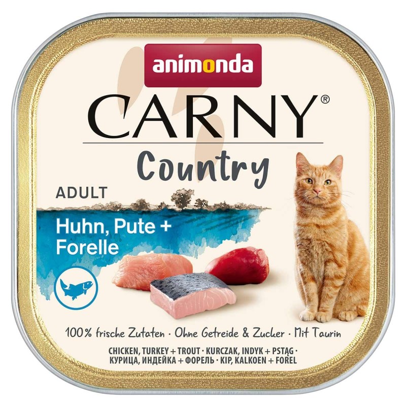 animonda Carny Adult Country Huhn, Pute und  Forelle 32x100g