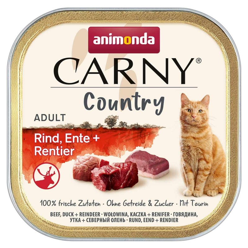 animonda Carny Adult Country Rind, Ente und  Rentier 32x100g