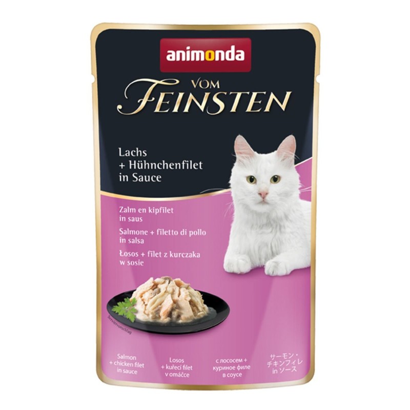 animonda vom Feinsten Lachs und Hühnchenfilet in Sauce 18x50g