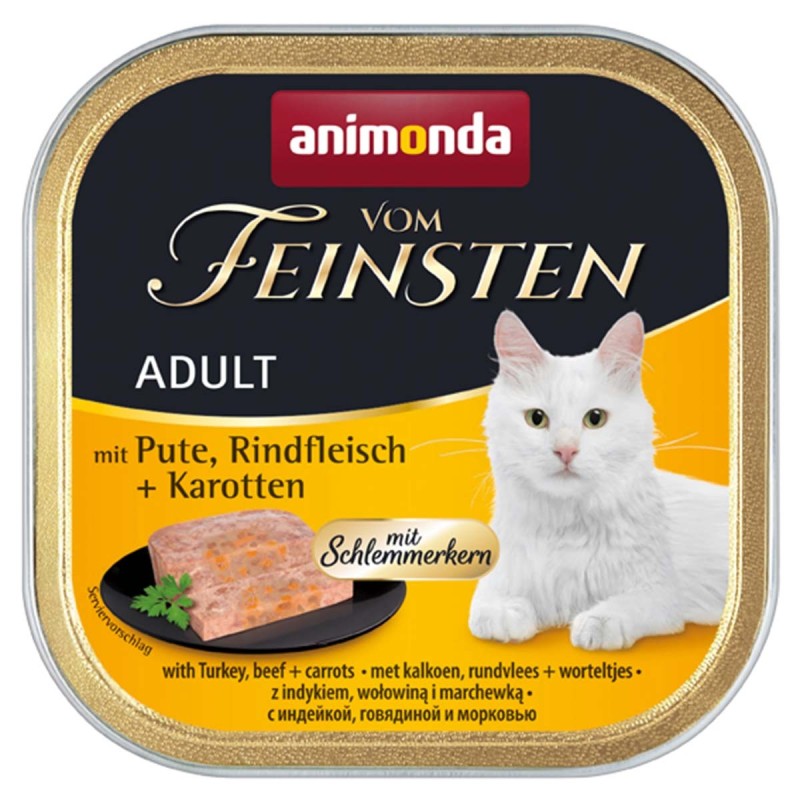 animonda vom Feinsten Schlemmerkern Pute, Rind Karotte 32x100g