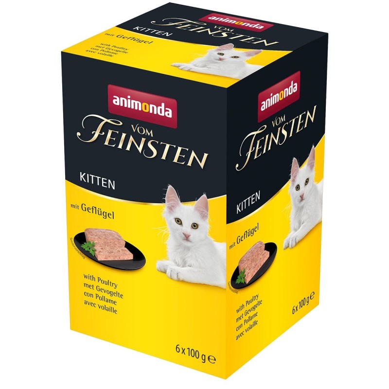 animonda vom Feinsten Kitten mit Geflügel 32x100g