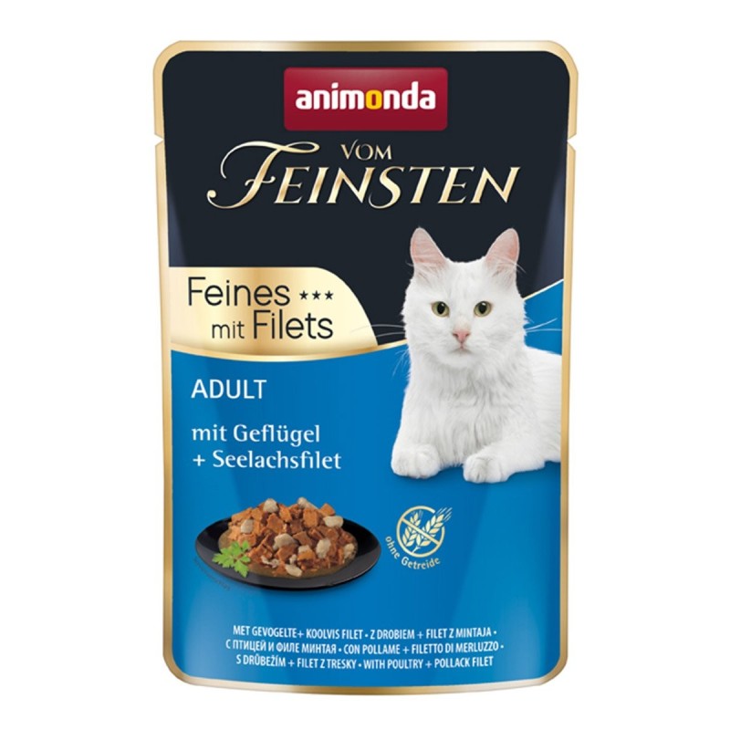 animonda vom Feinsten Adult mit Geflügel und  Seelachsfilet 36x85g