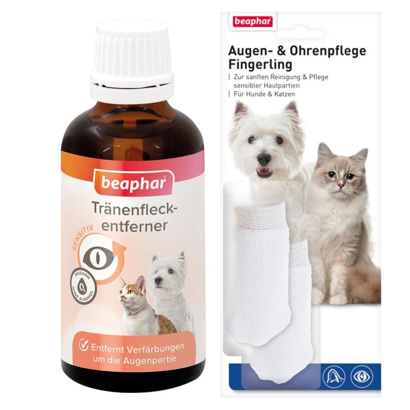 beaphar Sensitiv Tränenfleckentferner 50ml und  Fingerling GRATIS