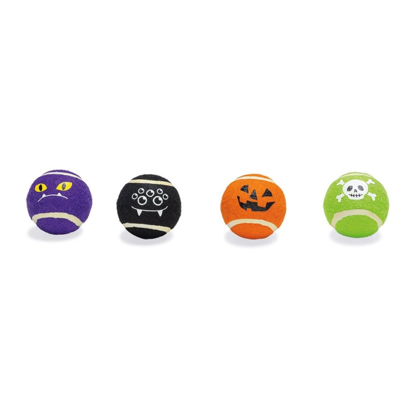 Beeztees Halloween Hundespielzeug Spooky Bälle im 4er Pack