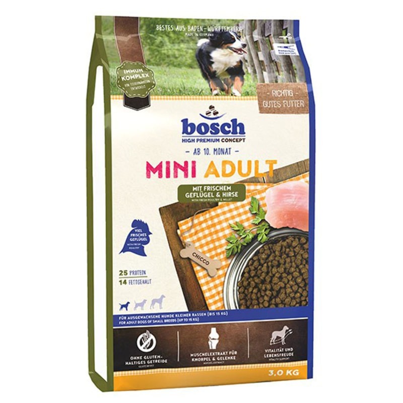 Bosch Hundefutter Mini Adult Geflügel / Hirse 3kg