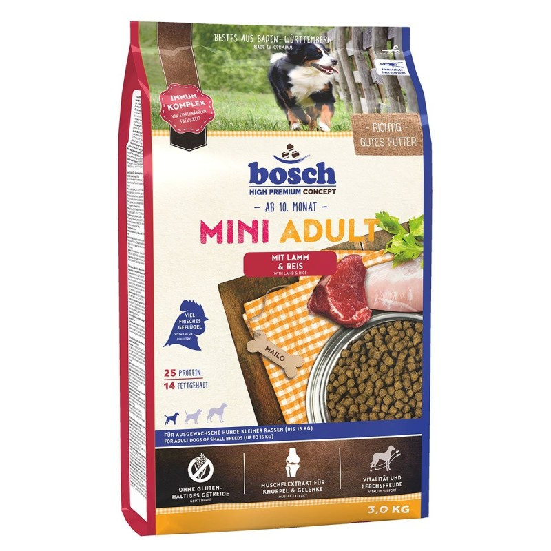 Bosch Hundefutter Mini Adult Lamm / Reis 3kg