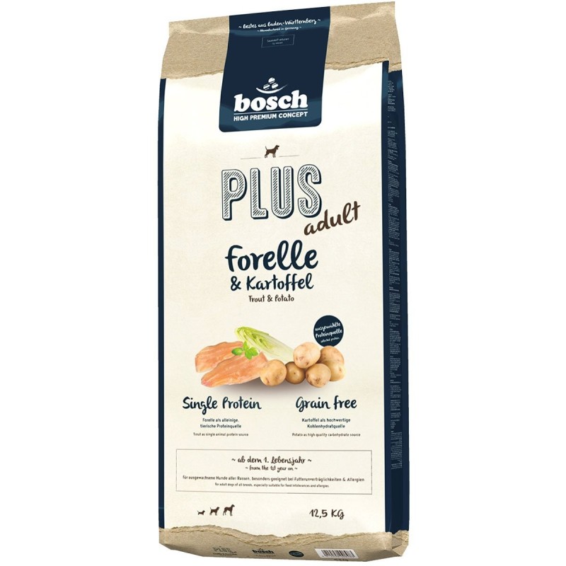 Bosch PLUS Hunde-Trockenfutter Forelle / Kartoffel 12,5kg