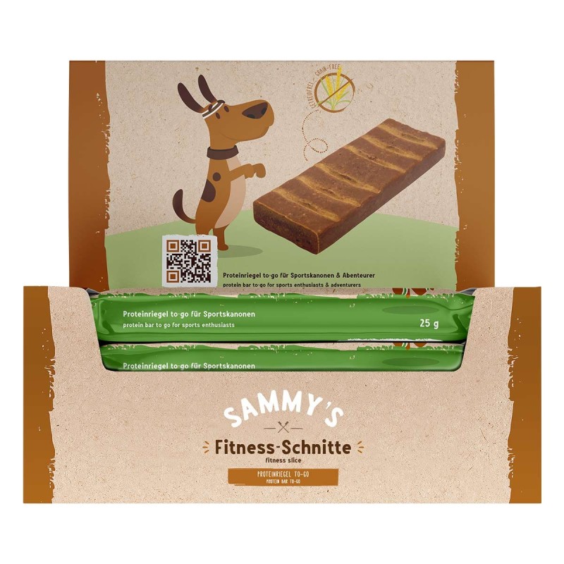 Sammy´s Fitness-Schnitte mit Äpfel / Blaubeeren 8 Riegel