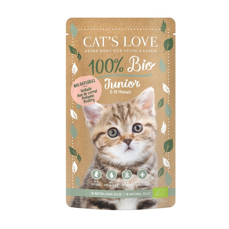 Cat's Love JUNIOR BIO Geflügel 6x100g