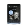 Cat's Love Nassfutter Junior Kalb mit Eierschalen / Lachsöl 12x85g