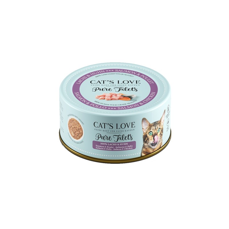 Cat's Love Pure Filets Huhn / Lachs 6x100g