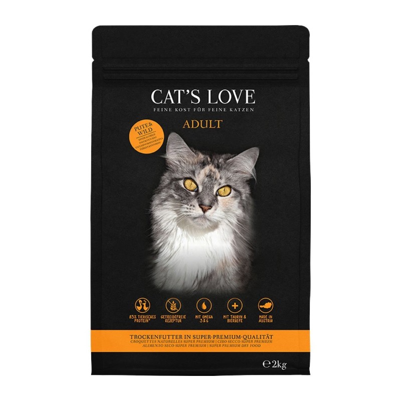 CAT'S LOVE Trocken Adult Pute / Wild 2kg