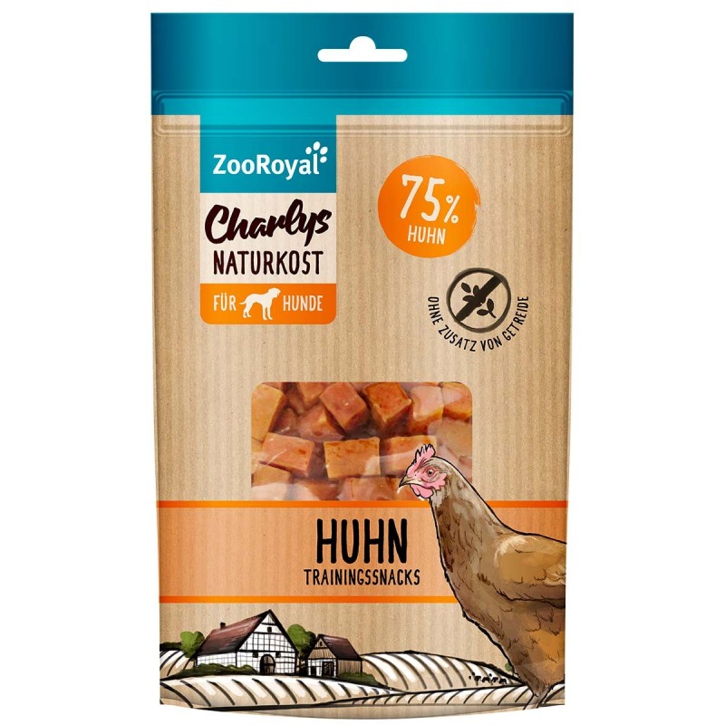 ZooRoyal Charlys Naturkost Trainingssnack Huhn 100g