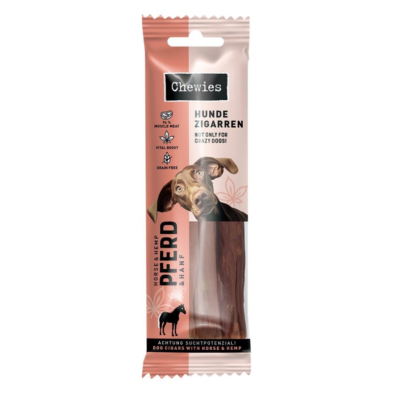 Chewies Hundezigarren Pferd / Hanf 75g