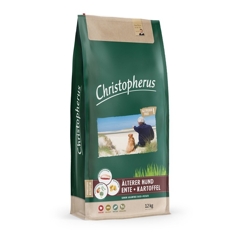 Christopherus Hundefutter Getreidefrei Ente und  Kartoffel Senior 12kg