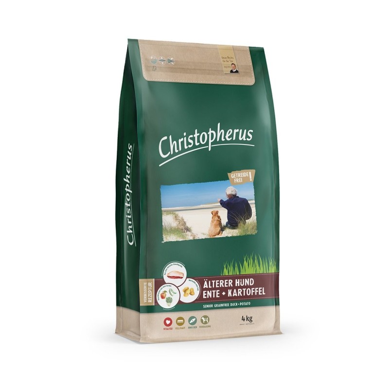 Christopherus Hundefutter Getreidefrei Ente und  Kartoffel Senior 4kg