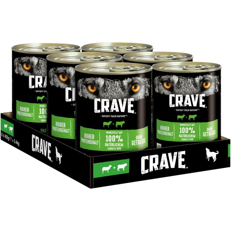 CRAVE Dose mit Lamm und Rind 6x400g