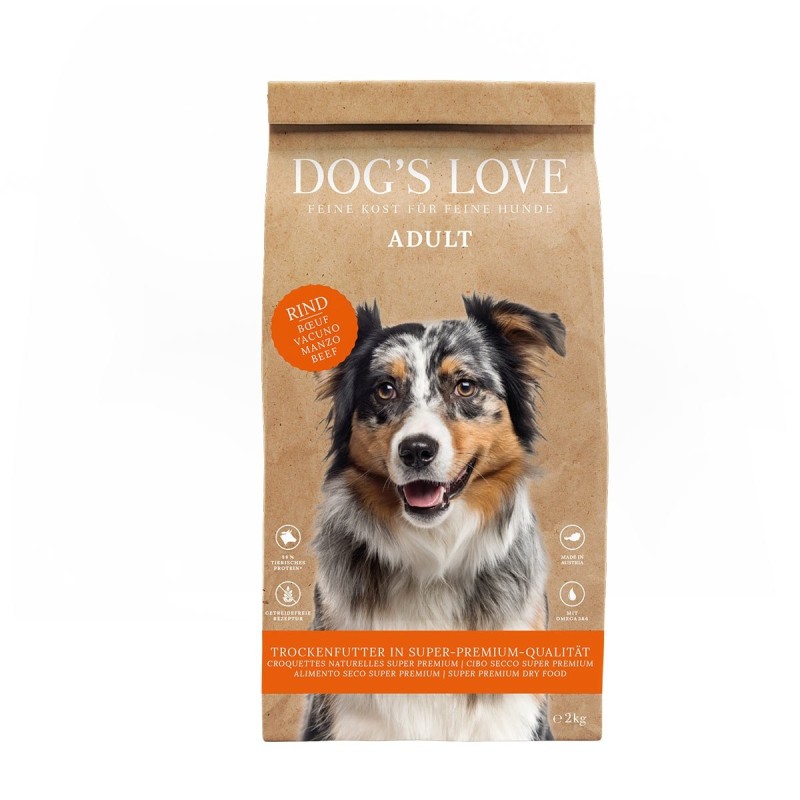 DOG'S LOVE Trocken Rind 2x12kg