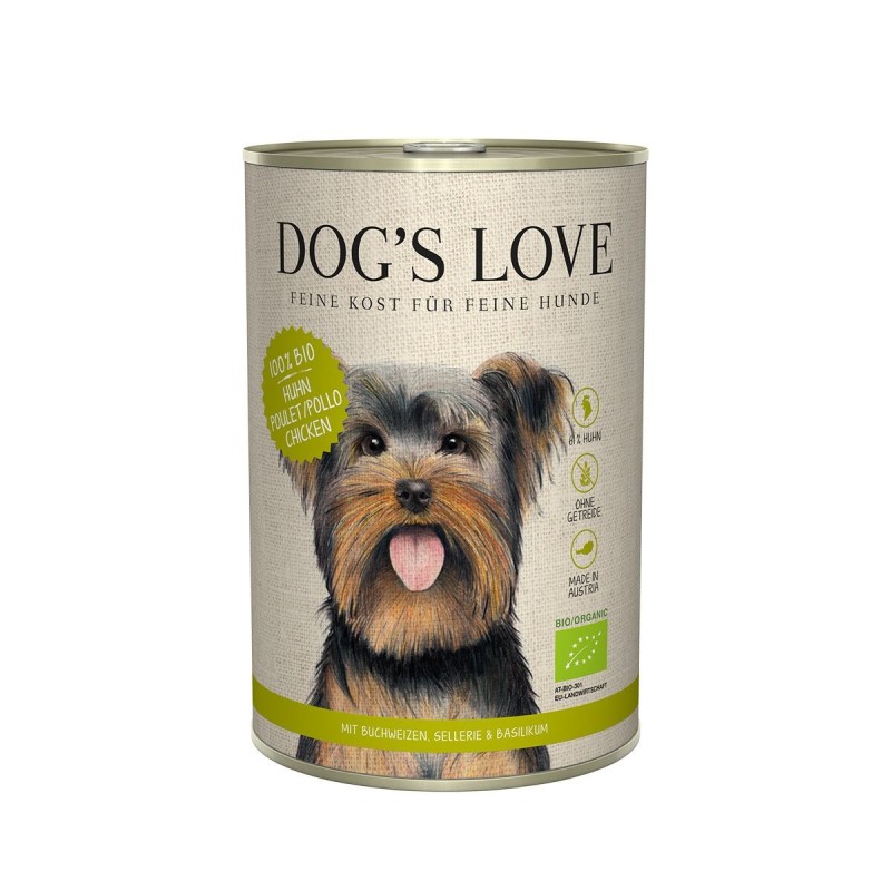 Dog's Love Bio Huhn mit Buchweizen, Sellerie und Basilikum 6x400g