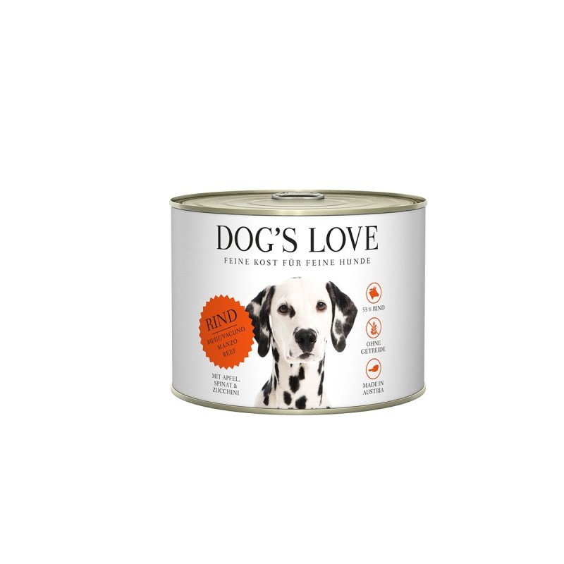 Dog's Love Classic Rind mit Apfel, Spinat und Zucchini 6x200g