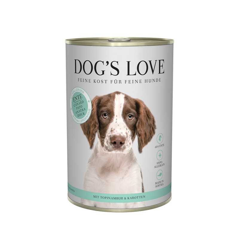 Dog's Love Hypoallergen Ente mit Topinambur und Karotten 6x400g