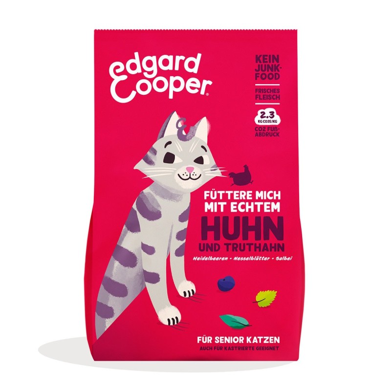 Edgard / Cooper Katze Trockenfutter Senior Huhn / Truthahn 2kg