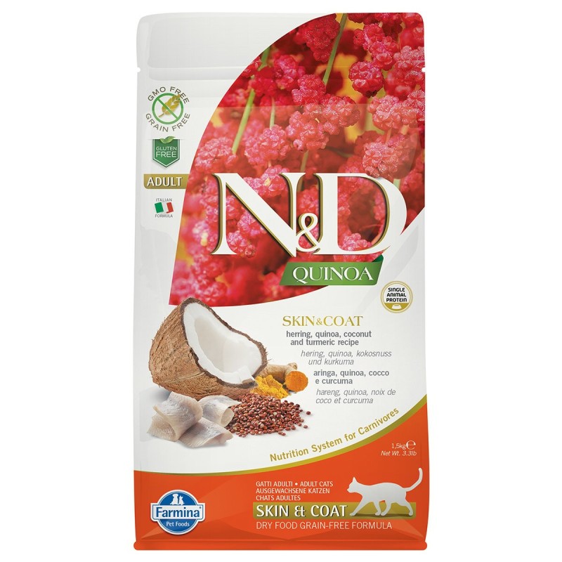 N/D Cat Quinoa Skin / Coat Herring 1,5kg