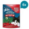 FELIX Naturally Delicious Katzensnack mit Rind / Goji Beeren 6x180g