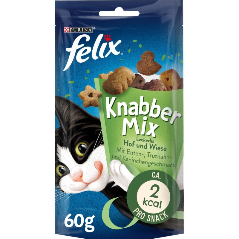 FELIX KnabberMix Hof / Wiese Katzensnack bunter Mix 4x60g