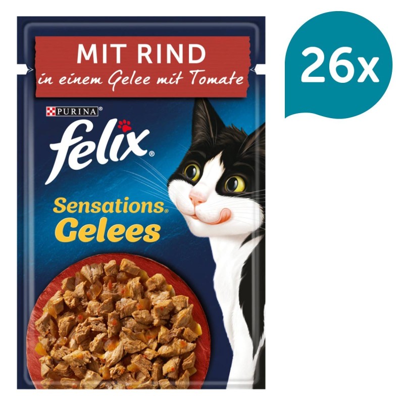 FELIX Sensations Gelees mit Rind / Tomate 26x85g