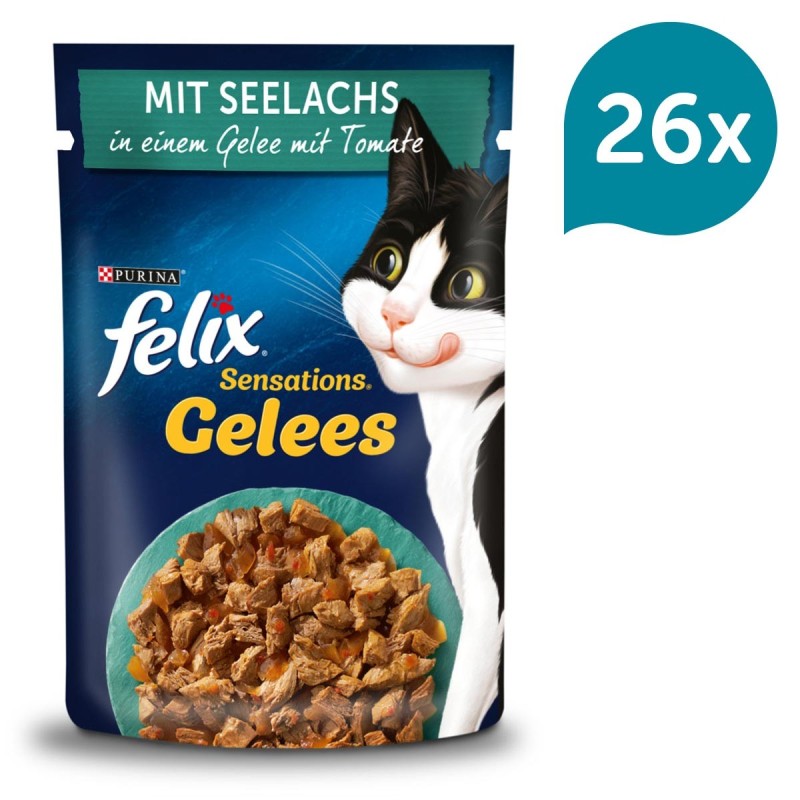 FELIX Sensations Gelees mit Seelachs / Tomate 26x85g