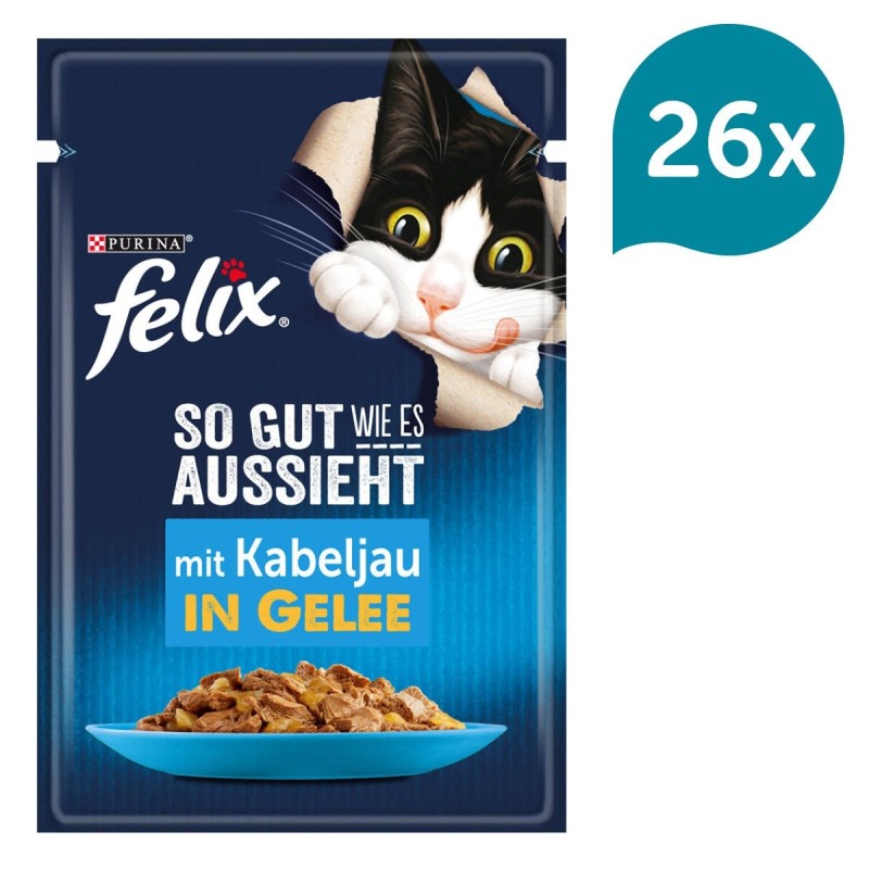 FELIX So gut wie es aussieht in Gelee mit Kabeljau 26x85g