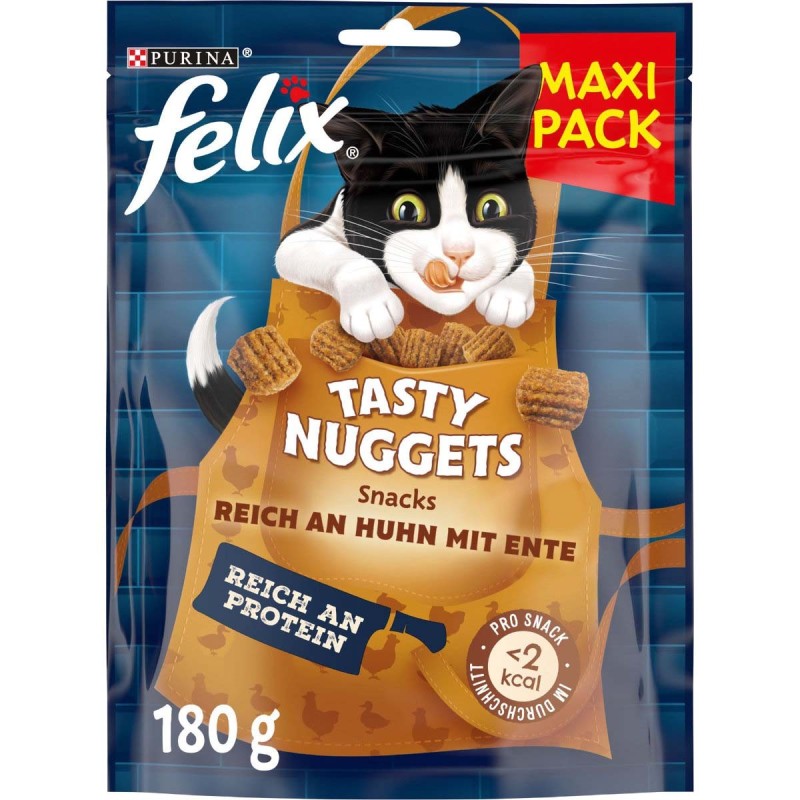 FELIX Tasty Nuggets Katzensnack Huhn und Ente 6x180g