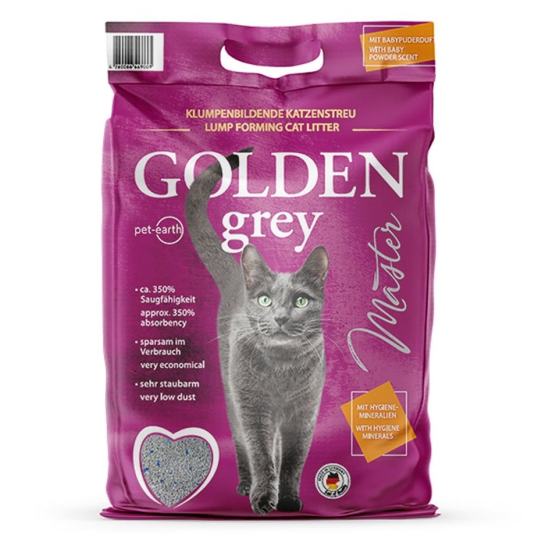 Golden Grey Master Katzenstreu mit Babypuderduft 14kg