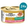 GOURMET Gold Feine Pastete mit Gemüse, Forelle und Tomaten 24x85g