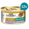 GOURMET Gold Feine Pastete mit Gemüse, Lamm und grüne Bohnen 12x85g