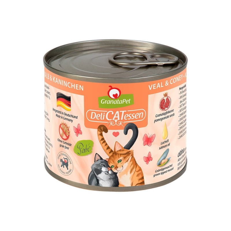 GranataPet Katze - Delicatessen Dose Kalb / Kaninchen 6x200g