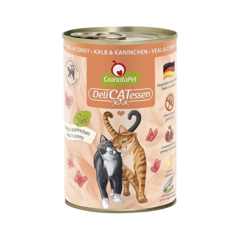 GranataPet Katze - Delicatessen Dose Kalb / Kaninchen 6x400g