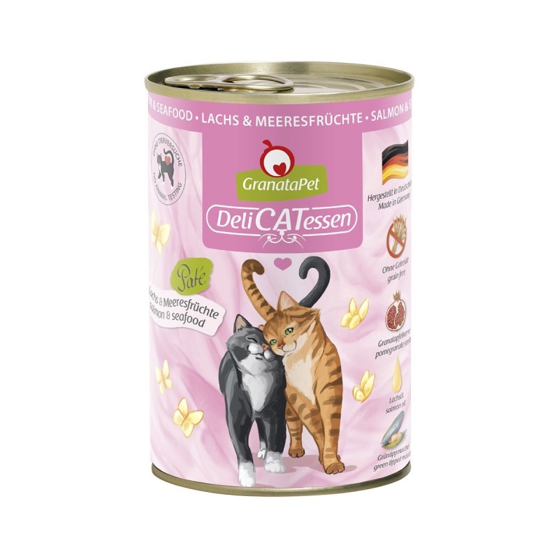 GranataPet Katze - Delicatessen Dose Lachs / Meeresfrüchte 6x400g