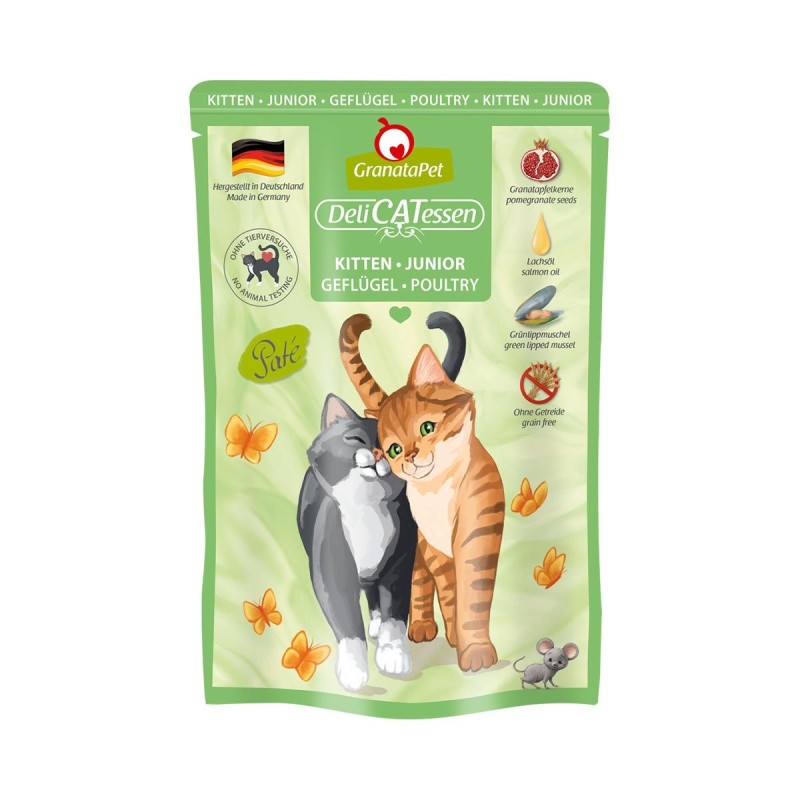 GranataPet Katze - Delicatessen Pouch Kitten Geflügel 6x85g