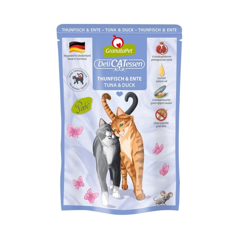 GranataPet Katze - Delicatessen Pouch Thunfisch / Ente 6x85g